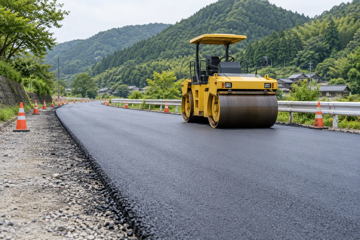 道路舗装工事を表したAI生成イメージ